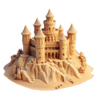 Stapel von Sand mit Schloss auf transparent Hintergrund. draussen abspielen png