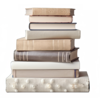 stack of books isolated on transparent background png