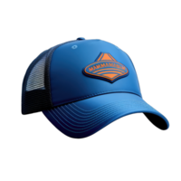 Cap mockup. Isolated on transparent background, realistic cap hat templates. angle view of adult caps mockup, generative ai png