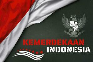 Design for banner, greeting card, of Indonesia independence day, Generative AI photo