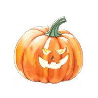 Pumpkins for Halloween. Watercolor illustration. Halloween. Generative ai png