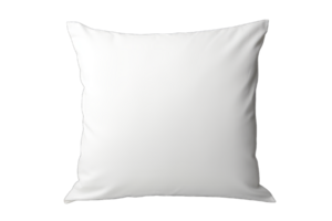 Blank white pillow case design mockup, isolated on transparent background, generative AI png