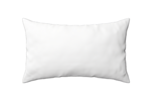 Blank white pillow case design mockup, isolated on transparent background, generative AI png