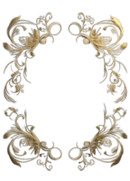 Decorative vintage frames and borders,Gold photo frame with corner, Vector design decoration pattern style, generative ai png