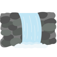 Wasserfall und Felsen png