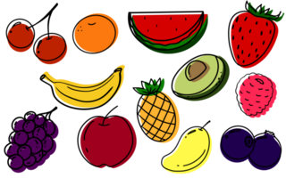 conjunto de frutas png