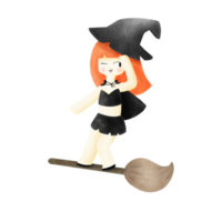 petite sorcière d'halloween png