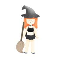 petite sorcière d'halloween png