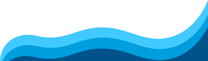 Blue wave footer png