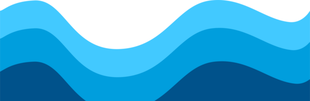 Blue wave footer png