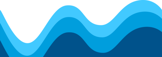 Blue wave footer png