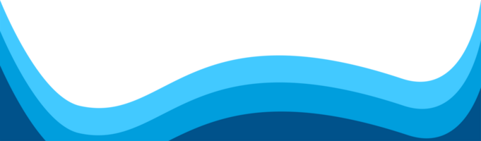 Blue wave footer png