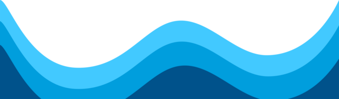 Blue wave footer png