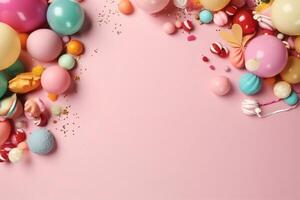 Happy birthday background with copy space photo