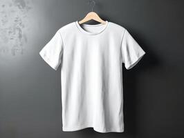 Commercial white t-shirt mockup photo