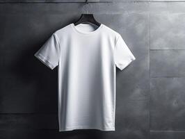 Commercial white t-shirt mockup photo