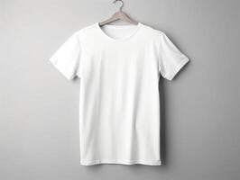 Commercial white t-shirt mockup photo