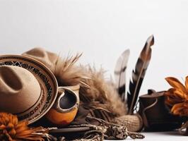 comercial minimalistic boho composition with copy space photo