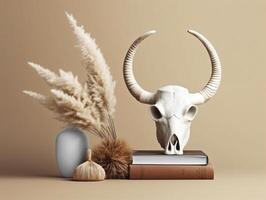 comercial minimalistic boho composition with copy space photo