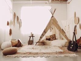 comercial minimalistic boho composition with copy space photo