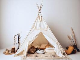 comercial minimalistic boho composition with copy space photo