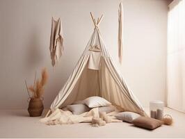 comercial minimalistic boho composition with copy space photo