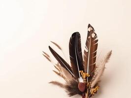 comercial minimalistic boho composition with copy space photo