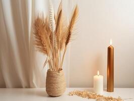 comercial minimalistic boho composition with copy space photo