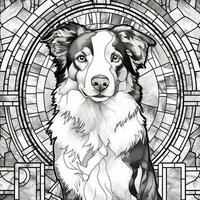 Stained Glass Dog Coloring pages photo