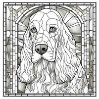 Stained Glass Dog Coloring pages photo