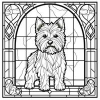 Stained Glass Dog Coloring pages photo