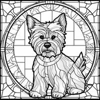 Stained Glass Dog Coloring pages photo