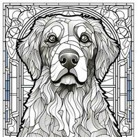 Stained Glass Dog Coloring pages photo