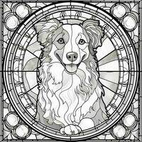 Stained Glass Dog Coloring pages photo