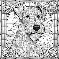 Stained Glass Dog Coloring pages photo