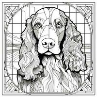 Stained Glass Dog Coloring pages photo