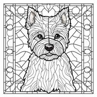 Stained Glass Dog Coloring pages photo