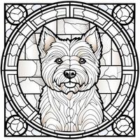 Stained Glass Dog Coloring pages photo