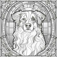 Stained Glass Dog Coloring pages photo