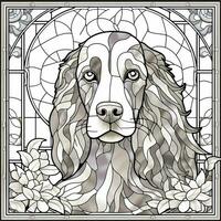 Stained Glass Dog Coloring pages photo