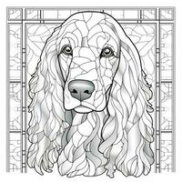 Stained Glass Dog Coloring pages photo