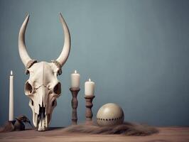 comercial minimalistic boho composition with copy space photo