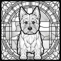 Stained Glass Dog Coloring pages photo