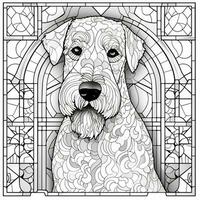 Stained Glass Dog Coloring pages photo