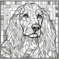 Stained Glass Dog Coloring pages photo