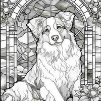 Stained Glass Dog Coloring pages photo