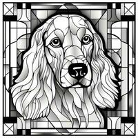 Stained Glass Dog Coloring pages photo