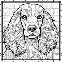 Stained Glass Dog Coloring pages photo