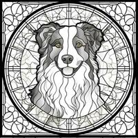 Stained Glass Dog Coloring pages photo