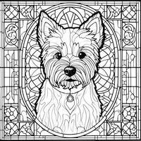 Stained Glass Dog Coloring pages photo